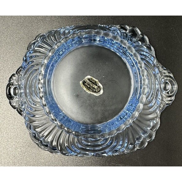 Vintage Cambridge Caprice Moonlight Blue 2 Handled Jam Jelly Glass Dish - Picture 6 of 6